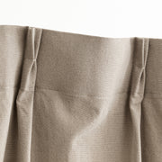 ストーンウォッシュデニムの質感とアースカラーが魅力のコットンカーテン/サンドカラー（上部）