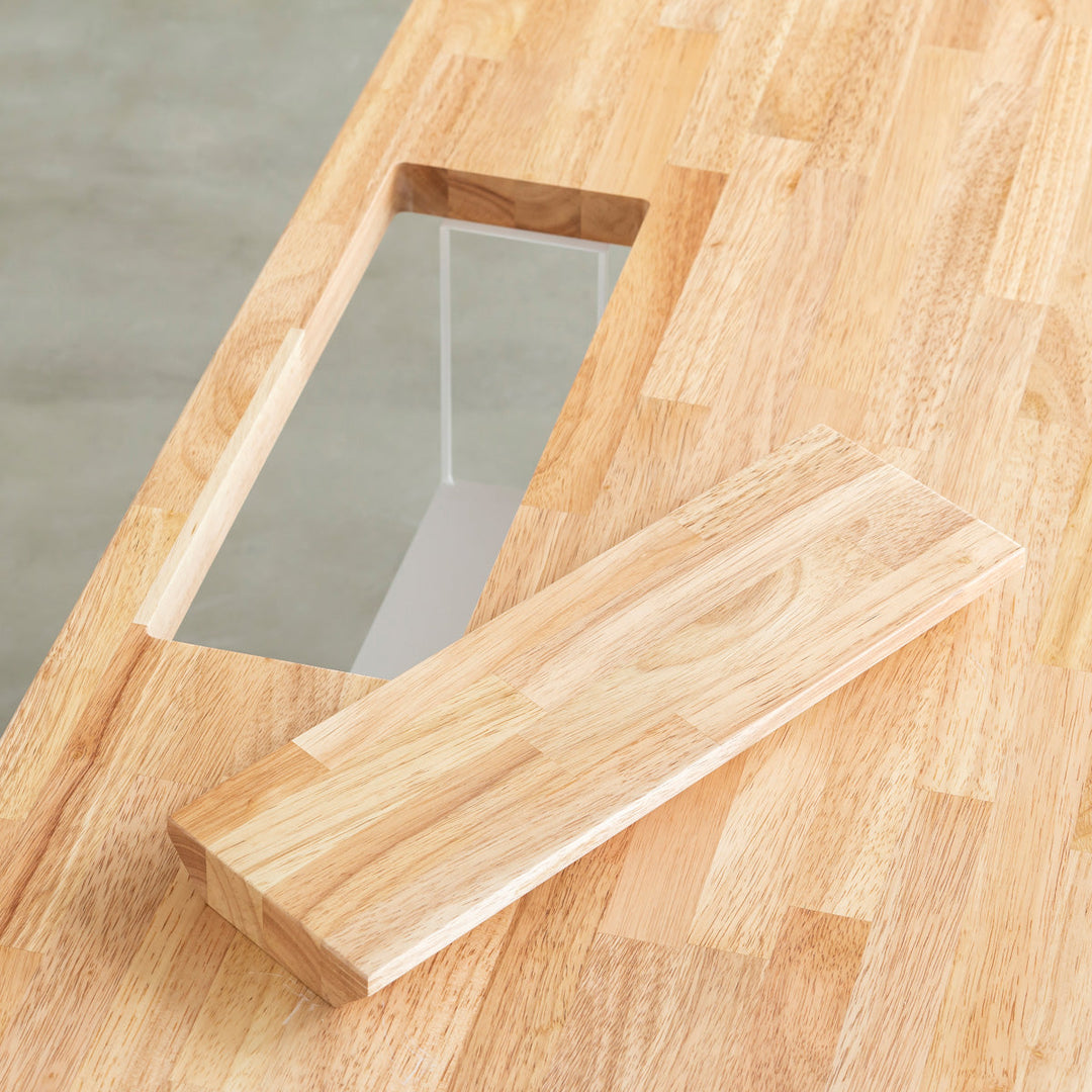 THE TABLE / ラバーウッド ナチュラル × スマート電動昇降脚 配線
