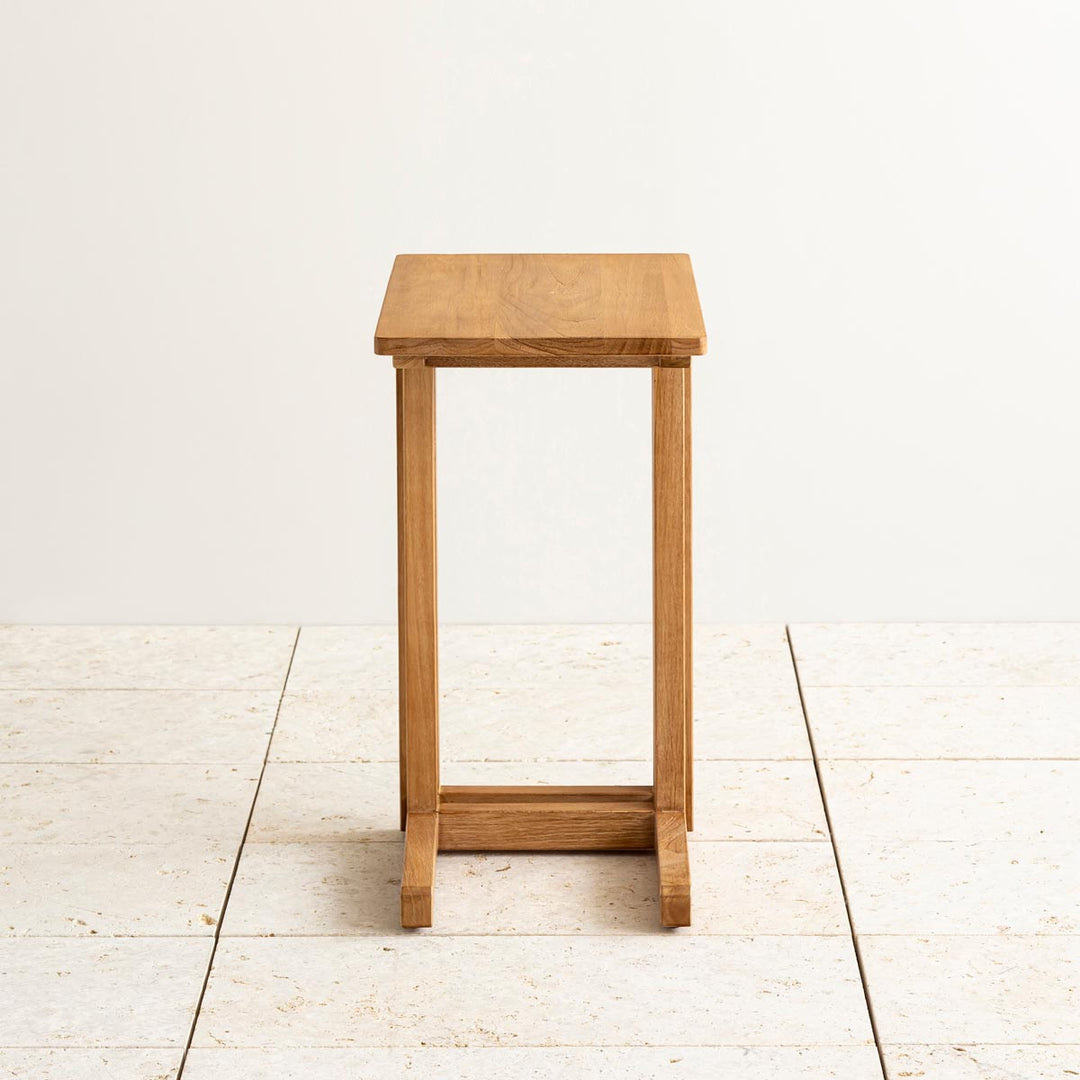 Handmade - Natural チーク無垢材 サイドテーブル – KANADEMONO