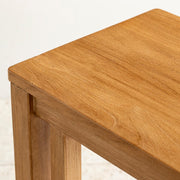 チーク無垢材を贅沢に使用した、ナチュラルなサイドテーブル（天板1）