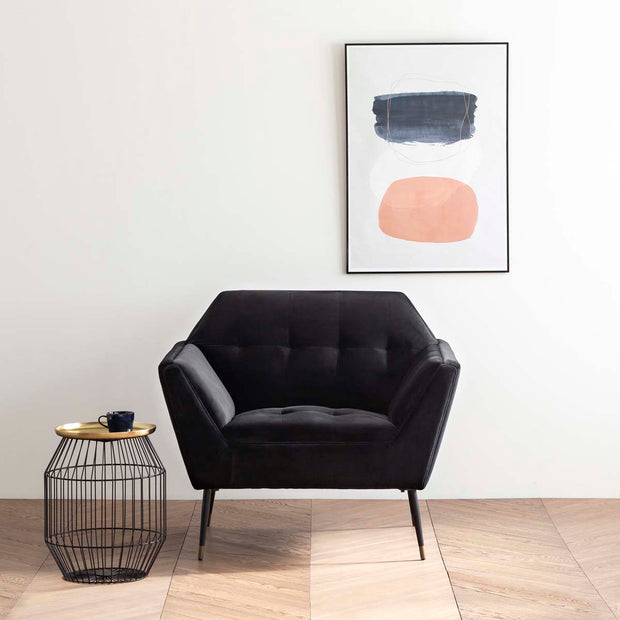 Velvet Style Classic Sofa 1 seater – KANADEMONO