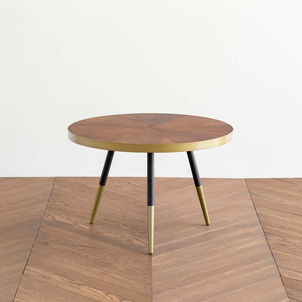 Black × Gold　Round Coffee Table