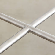 チャコール天板にXベースの金属脚がエレガントモダンなラウンドローテーブル（フレーム）