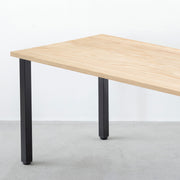 かなでもののホワイトアッシュ材とマットブラックのスクエアバー鉄脚を組み合わせたシンプルモダンなテーブル3