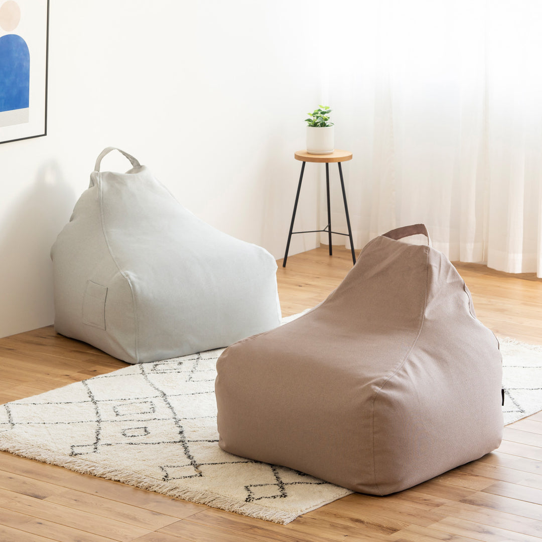 Fabric × Drop ナチュラル ビーズクッションソファ – KANADEMONO